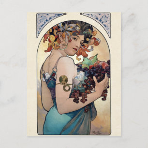 Fruit van Alfons Mucha 1897 Briefkaart