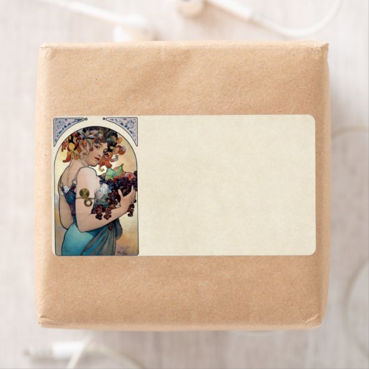 Fruit van Alfons Mucha 1897 Etiket (Insitu)