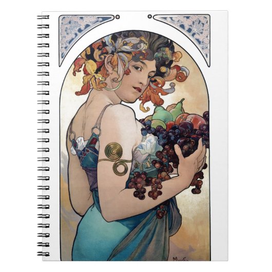 Fruit van Alfons Mucha 1897 Notitieboek (Voorkant)