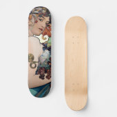 Fruit van Alfons Mucha 1897 Persoonlijk Skateboard (Voorkant)