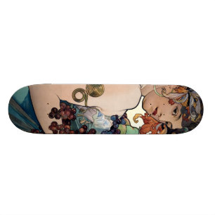 Fruit van Alfons Mucha 1897 Persoonlijk Skateboard
