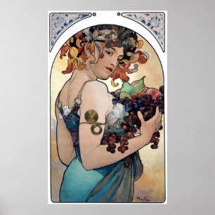 Fruit van Alfons Mucha 1897 Poster