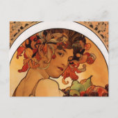"Fruit" van Alphonse Mucha briefkaart (Voorkant)