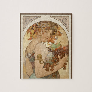 Fruit van Alphonse Mucha, Vintage Art Nouveau Legpuzzel