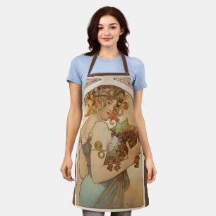 Fruit van Alphonse Mucha, Vintage Art Nouveau Schort