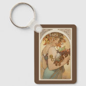 Fruit van Alphonse Mucha, Vintage Art Nouveau Sleutelhanger (Voorkant)