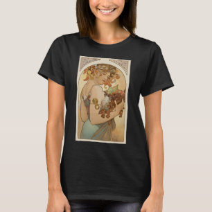 Fruit van Alphonse Mucha, Vintage Art Nouveau T-shirt
