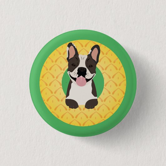 Fruit van ananasappelpitten ronde button 3,2 cm (Voorkant)