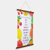 Fruit van de Bijbelse Bijbel van gedistilleerde Ga Hangend Wandkleed (Gebogen)