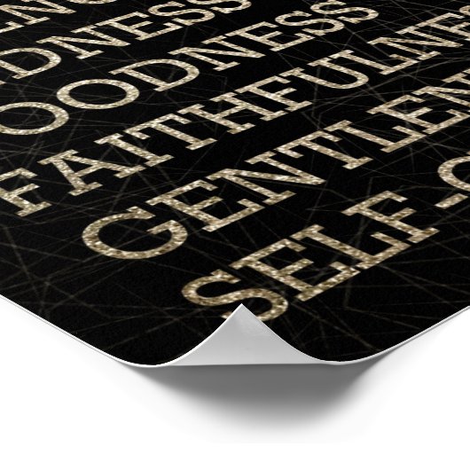 Fruit van de gedistilleerde drank - deugden - glit poster (Hoek)