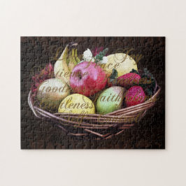 Fruit van de gedistilleerde drank, gebarsten bruin legpuzzel
