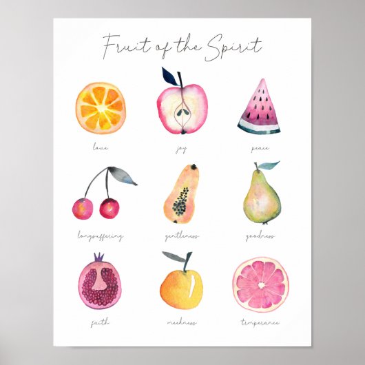 Fruit van de Gedistilleerde Muur | Christelijk dec Poster (Voorkant)