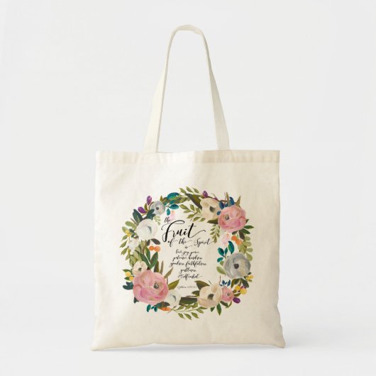 Fruit van de gedistilleerde Waterverf van Floral Tote Bag (Voorkant)
