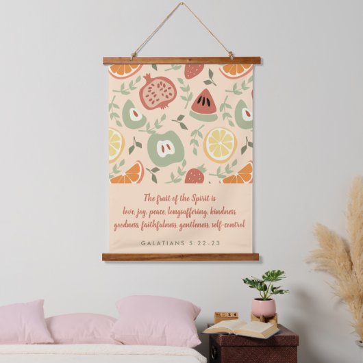 Fruit van de Geest Abstracte Schrift Hangend Wandkleed (Slaapkamer)