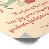 Fruit van de Geest Abstracte Schrift Poster (Hoek)