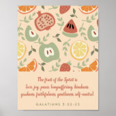 Fruit van de Geest Abstracte Schrift Poster (Voorkant)