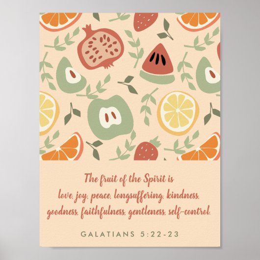 Fruit van de Geest Abstracte Schrift Poster (Voorkant)