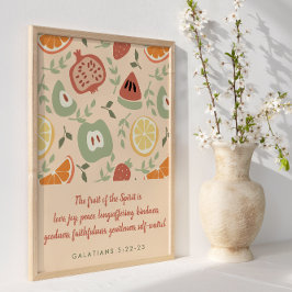 Fruit van de Geest Abstracte Schrift Poster