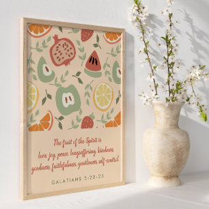 Fruit van de Geest Abstracte Schrift Poster
