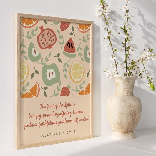 Fruit van de Geest Abstracte Schrift Poster