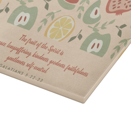 Fruit van de Geest Abstracte Schrift Snijplank (Hoek)