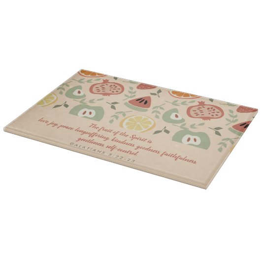 Fruit van de Geest Abstracte Schrift Snijplank (Hoek)