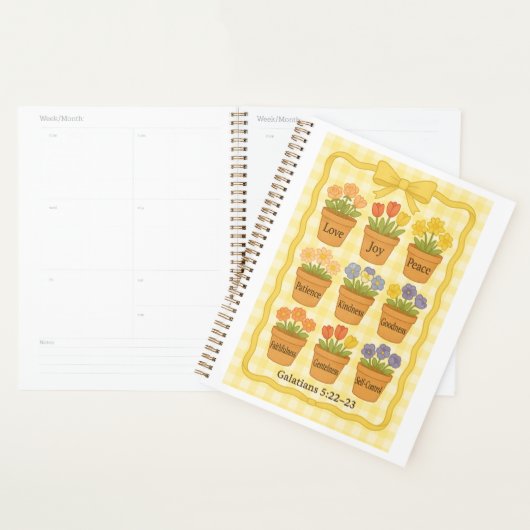 Fruit van de Geest gele bloempotten Planner (Display)
