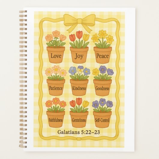 Fruit van de Geest gele bloempotten Planner (Voorkant)
