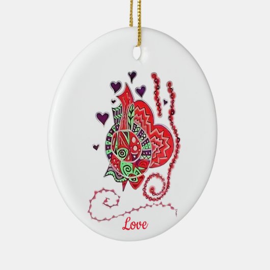 Fruit van de Geest is... "Liefde" Ornament (Rechts)