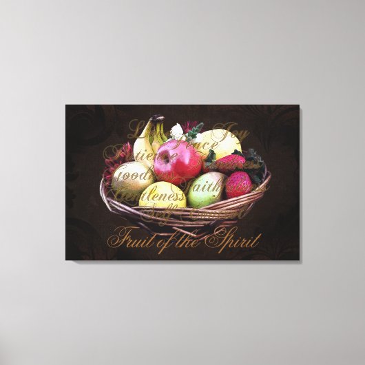 Fruit van de Geest, Kleurrijke Christelijke Wandku Canvas Afdruk (Voorkant)