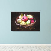 Fruit van de Geest, Kleurrijke Christelijke Wandku Canvas Afdruk (Insitu (Houten vloer))