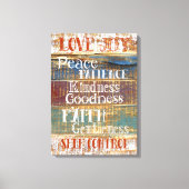  Fruit van de Geest Rustiek Christelijk Canvas Afdruk (Voorkant)