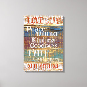  Fruit van de Geest Rustiek Christelijk Canvas Afdruk