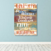 Fruit van de Geest Rustiek Christelijk Canvas Afdruk (Insitu (Houten vloer))