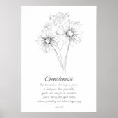 Fruit van de Spirit James 3:17 Bijbelscriptie Poster (Voorkant)