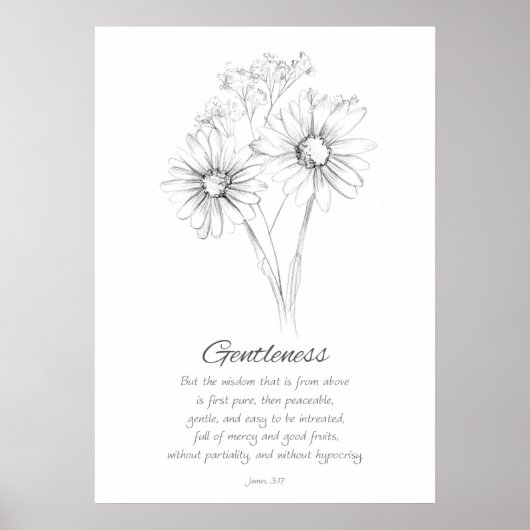 Fruit van de Spirit James 3:17 Bijbelscriptie Poster (Voorkant)