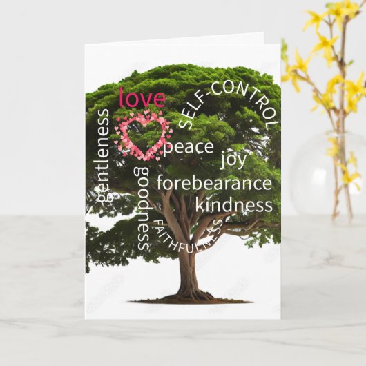 Fruit van de Spirit Kaart (Gele Bloem)