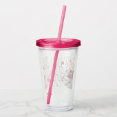 Fruit van de Spirit roze bloemig Acryl Drinkbeker (Achterkant)