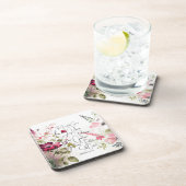 Fruit van de Spirit roze bloemig Bier Onderzetter (Rechterzijde)