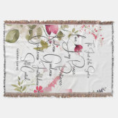 Fruit van de Spirit roze bloemig Deken (Voorkant)