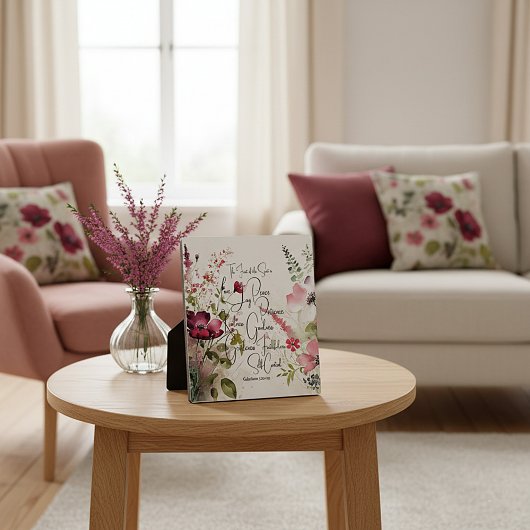 Fruit van de Spirit roze bloemig Fotoplaat