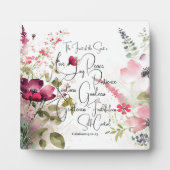 Fruit van de Spirit roze bloemig Fotoplaat (Voorkant)