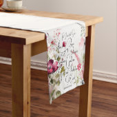 Fruit van de Spirit roze bloemig Korte Tafelloper (Voorbeeld)