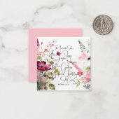 Fruit van de Spirit roze bloemig Notitiekaartje (Voorkant / Achterkant in situ)