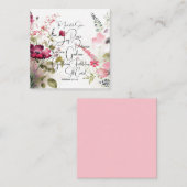 Fruit van de Spirit roze bloemig Notitiekaartje (Voorkant / Achterkant)