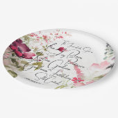 Fruit van de Spirit roze bloemig Papieren Bordje (Gekanteld)