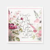 Fruit van de Spirit roze bloemig Servet (Voorkant)