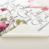 Fruit van de Spirit roze bloemig Sherpa Deken (3/4)