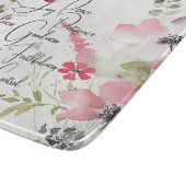 Fruit van de Spirit roze bloemig Snijplank (Hoek)