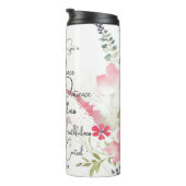 Fruit van de Spirit roze bloemig Thermosbeker (Geroteerd rechts)